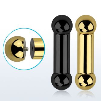 bbt0 barbell lengua acero 316l pvd 8mm bolas rosca interna 10mm mayorista