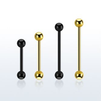 bbt20 barbell acero quirurgico anodizado bolas 3mm distribuidor