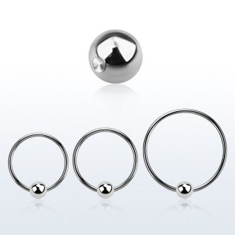 bcr14ml aro bola presion diametro acero 316l bola 5mm hendiduras usar como arete al por mayor