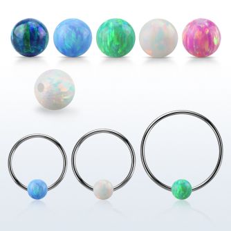 bcr14o6l aro bola presion diametro acero 316l bola cierre 6mm opalo usar como arete distribuidor mayorista