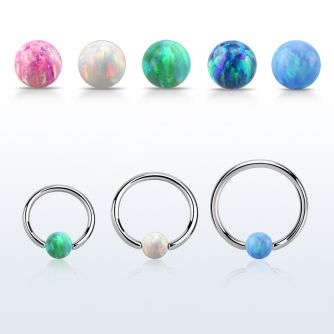 bcr18o4 aro bola presion acero quirurgico 1mm bola cierre 4mm opalo sintetico distribuidor mayorista