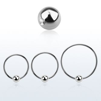 bcreb5l aro bola presion diametro acero 316l bola 5mm hendiduras usar como arete distribuidor