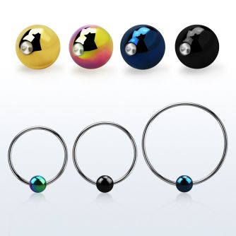 bcrebt5l aro bola presion diametro acero 316l bola cierre anodizada 5mm usar como arete distribuidor mayorista