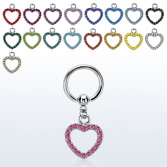 bcrg497 aro bola presion acero 316l corazon cristal colgado distribuidor mayorista