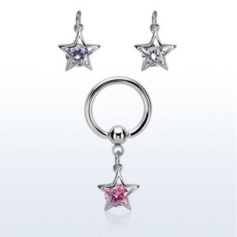 bcrgz414 aro bola presion acero 316l colgante estrella zirconia redonda medio plata distribuidor