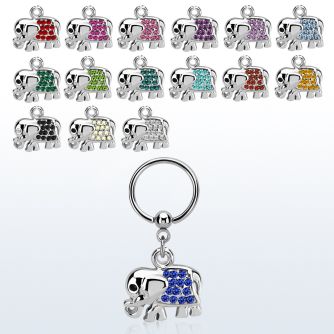 bcrs478 aro bola presion acero 316l elefante colgado cristal dorso distribuidor