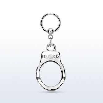 bcrs765 aro bola presion acero 316l colgante esposas grabado freedom plata mayorista