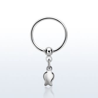 bcrs767 aro acero quirurgico 316l bola presion colgante tulipan plata venta