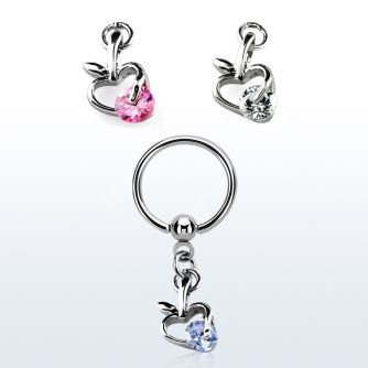 bcrsz374 aro bola presion acero 316l manzana sola zirconia mayorista