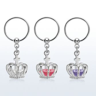 bcrsz590 aro acero quirurgico 316l bola presion colgante corona zirconia plata venta