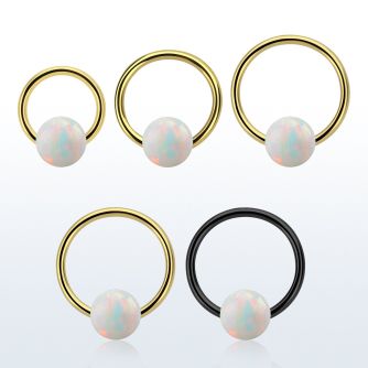 bcrt16o6 aro bola presion acero 316l pvd bola cierre 6mm opalo sintetico al por mayor