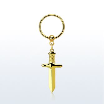 bcrts768 aro bola presion acero chapado pvd dorado colgante punal colgante laton chapado oro