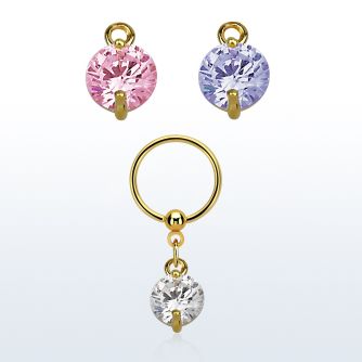 bcrtsz1 aro bola presion acero 316l pvd dorado zirconia redonda 8mm distribuidor