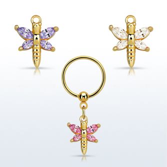 bcrtsz5 aro bola presion acero 316l pvd dorado mariposa zirconia mayorista