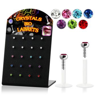 blbims display 20 labret bio flexible joya presion 8mm distribuidor mayorista