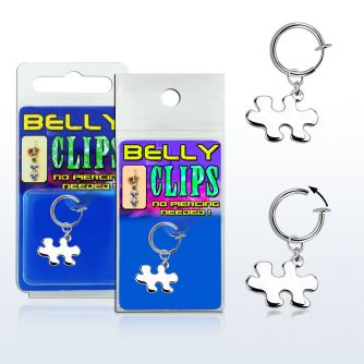blcp615 piercing falso clip ombligo conciencia autismo colgado pieza rompecabezas 1 pieza distribuidor mayorista