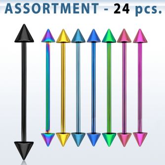 blk102 premium pvd 316l steel industrial barbell with 5mm cone