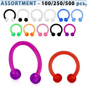 blk157 surtido piercings barbells circulares variados 500 200 100 acrilico uv bolas acrilicas 3mm diametro 8mm 10mm venta