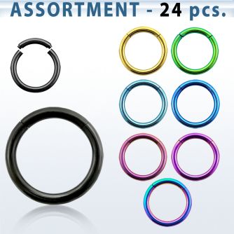 blk222c premium pvd plated 316l segment ring 14g 1 6mm