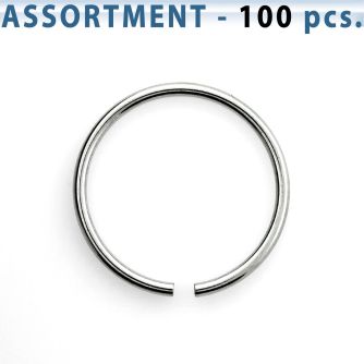 blk223a bulk of 100 pcs of 0 8mm surgical steel seamless ring