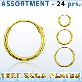 blk429 surtido piercings 24 pares aros oreja agujero plata esterlina 925 oro 18 kts distribuidor