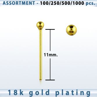 blk449 surtido por mayorpiercing nariz doblar tu mismo plata esterlina 925 0 6mm oro 18 kts bola 1 5mm distribuidor