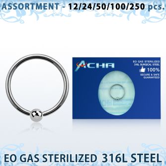 blk479 surtido piercings surtido 250 50 piercings esterilizados aros bola presion acero 316l bola 3mm 8mm 14mm venta