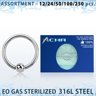 blk480 surtido piercings surtido 250 50 piercings esterilizados aros bola presion acero 316l bola 4mm 8mm 16mm distribuidor mayorista