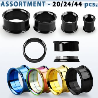 blk537 bulk of pvd 316l steel double flare flesh tunnel