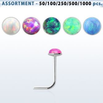 blk566 surtido por mayor piercing nariz plata l plata 925 0 6mm opalo redondo 2mm distribuidor