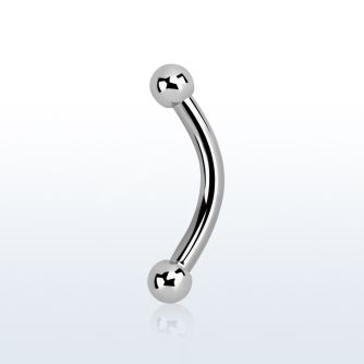 bnb3 surgical steel banana with two 3mm balls