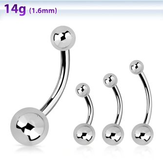 bnb46 316l steel belly banana 14g steel balls