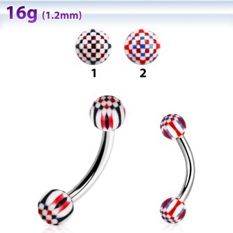 bnedxu banana ceja acero quirurgico bolas 3mm acrilico cuadros 516 8mm distribuidor