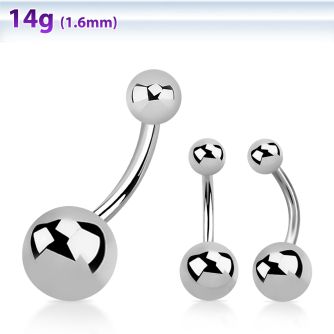 bng 316l steel belly banana with 5 8mm plain steel ball