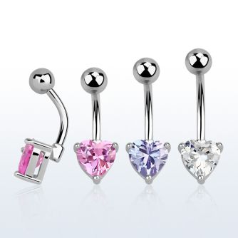 bnhtz piercing ombligo acero quirurgico zirconia corazon 7mm distribuidor