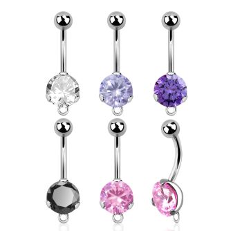 bnrdz8h piercing ombligo acero quirurgico zirconia 8mm aro conectar las partes colgante 38 10mm mayorista