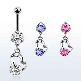 bnrz377 piercing ombligo acero quirurgico zirconia 8mm colgante corazon zirconita redonda 38 10mm distribuidor