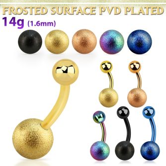 bntfo8 anodized steel belly banana w 8mm frosted steel ball