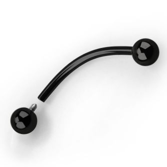 bntpb banana acero 316l pvd negro bolas rosca interna piercings principe alberto 19mm distribuidor mayorista