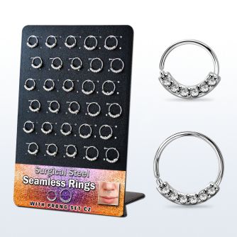 board w 30 steel seamless rings w czs on the lower part