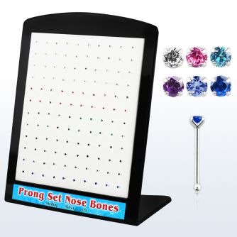 brnbpm display 120 piercing nariz hueso plata esterlina 925 0 6mm cristal redondo 1 5mm al por mayor