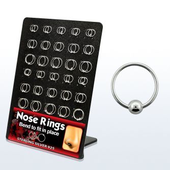 brnhm6 display 60 aros nariz plata 925 0 6mm 8mm 12mm distribuidor mayorista