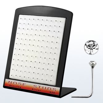 brnsc display 120 piercing nariz l plata 925 0 6mm cristal redondo 1 5mm distribuidor