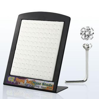 brnszc display 120 piercing nariz l plata 0 6mm zirconia 1 5mm mayorista