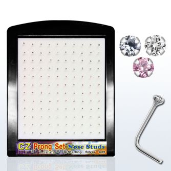 brnszm display 120 piercing nariz l plata 0 6mm zirconia 1 5mm al por mayor