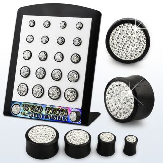brpg171 venta por mayor display 20 plugs acrIlicos doble flare logo mapache 2g to 916 6mm 14mm distribuidor mayorista
