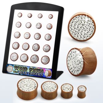 brpg173 distribuidor mayorista display 20 dilatadores plug acrIlico negro rosca calavera sugar fondo negro 2g 916 6mm 14mm venta por mayor