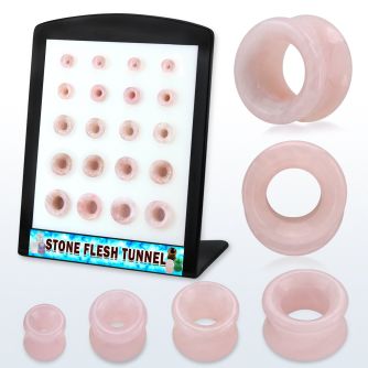 brpg193 display 20 dilatadores tunel doble flare cuarzo rosa 2g 916 6mm 14mm mayorista