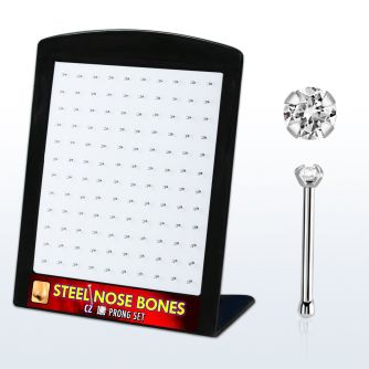brs116 display 120 piercing nariz hueso acero quirurgico zirconia redonda 1 5mm mayorista