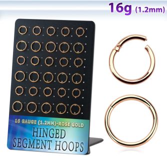 brsegh7 board rose gold steel hinged segment ring 